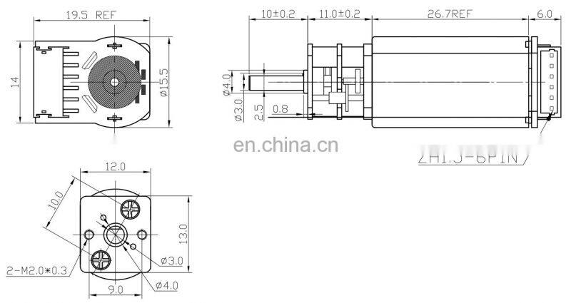 chihai motor CHF-GM13-050S Mini DC Brush Reducer encoder Motor With Precise Metal Gear Box for Security Monitoring Equipment