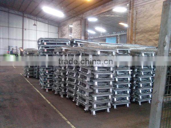 Folding Wire Mesh Container/ Stackable Storage Cage/ Metal Basket