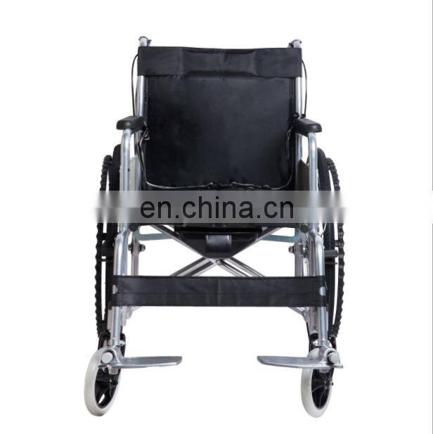 Thickened steel tube can be folded with a portable wheelchair for the elderly and disabled