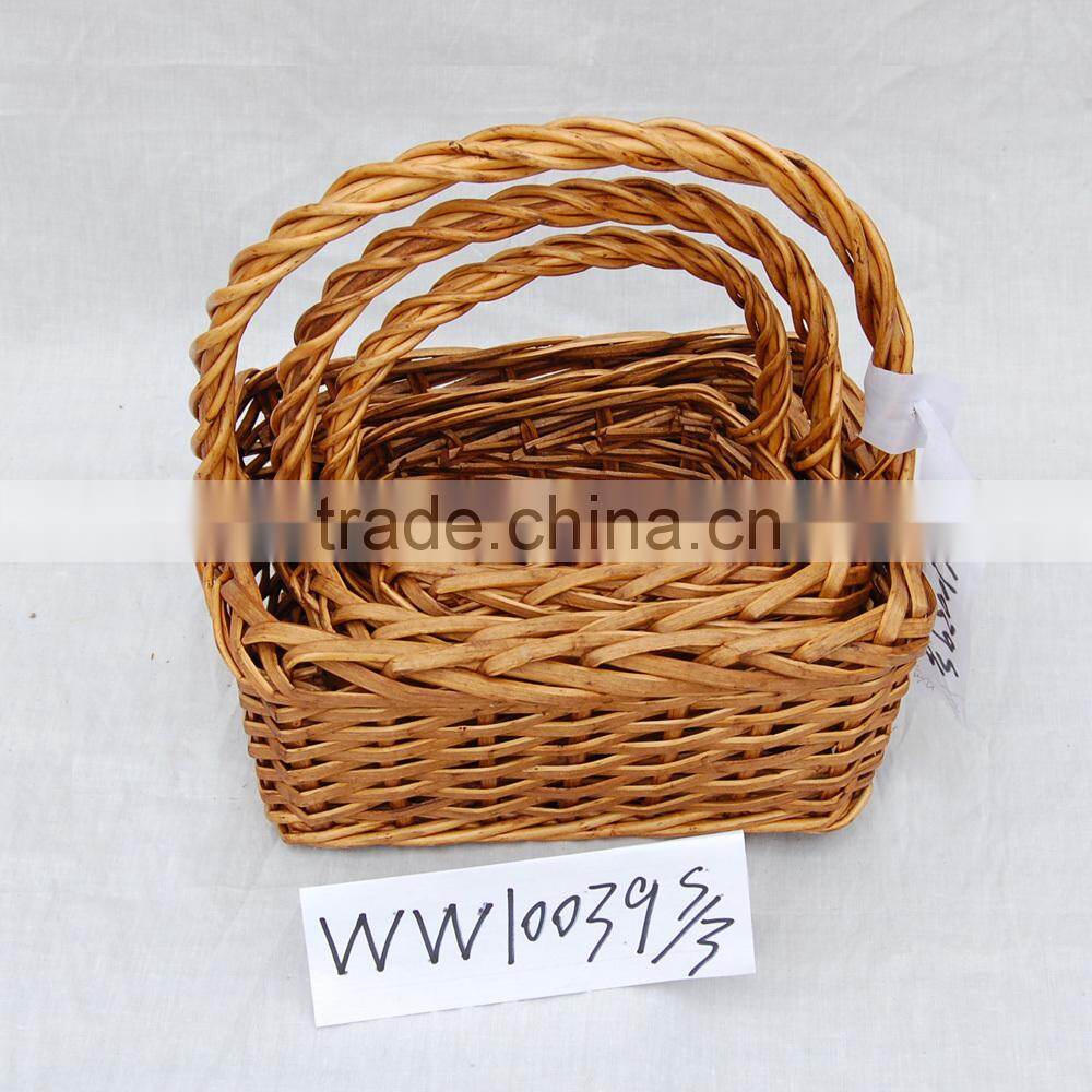 Ink round wicker willow basket willow basket wholesale small willow basket