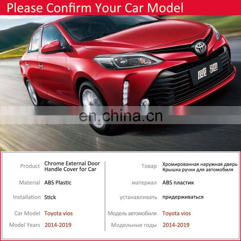 for Toyota Vios XP150 Limo 2014 2015 2016 2017 2018 2019 Chrome Door Luxuriou Handle Cover Trim Car Catch Styling Accessories