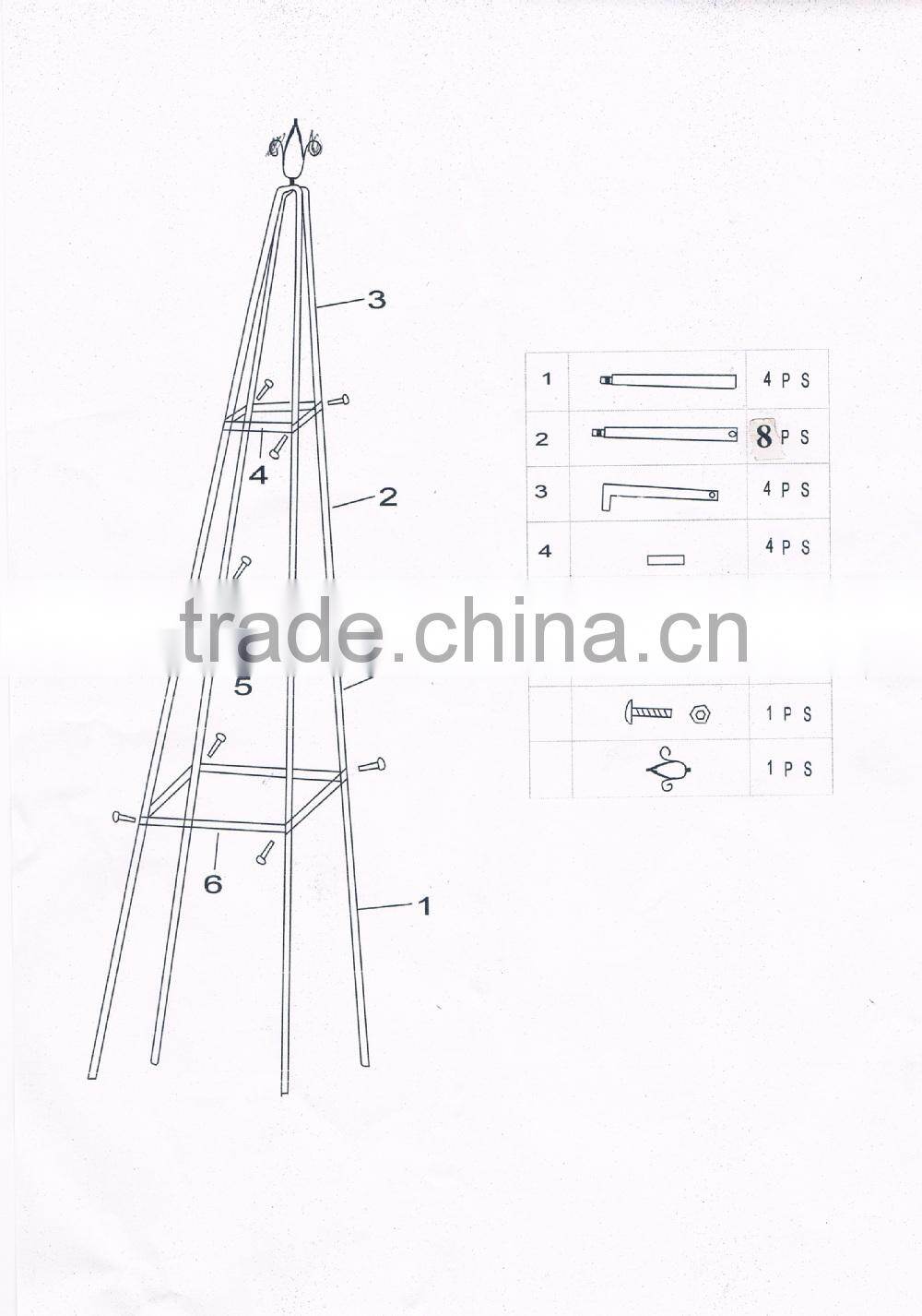 Climbing Plants Steel Frame Metal Garden Obelisk