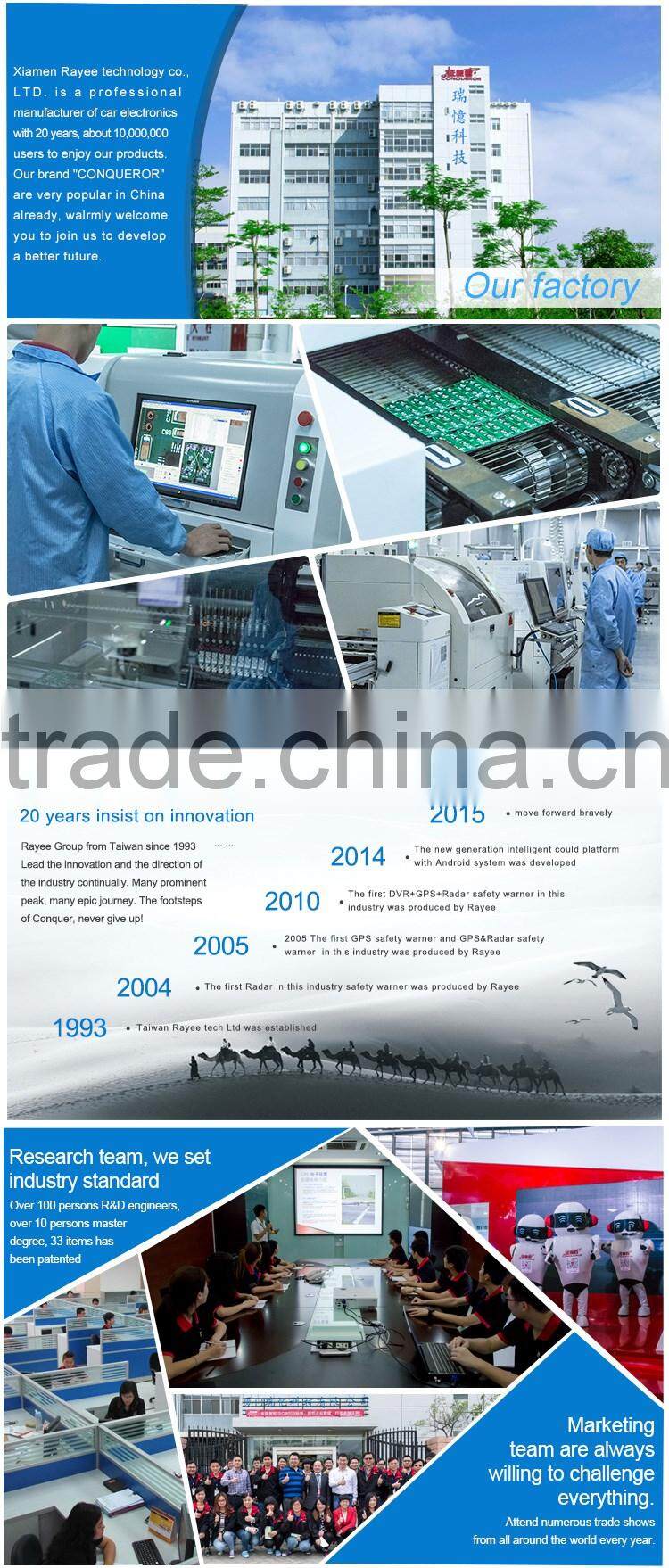 2016 hottest Full 1080P HD 5.0 inch dual rearview mirror dual dash camera 2 in 1 with G-sensor