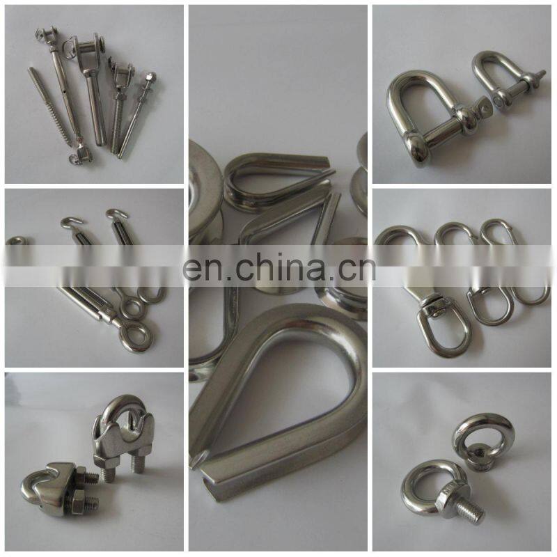 Stainless steel Welded D ring/D buckle for Endless industrial and marine rigging aplication