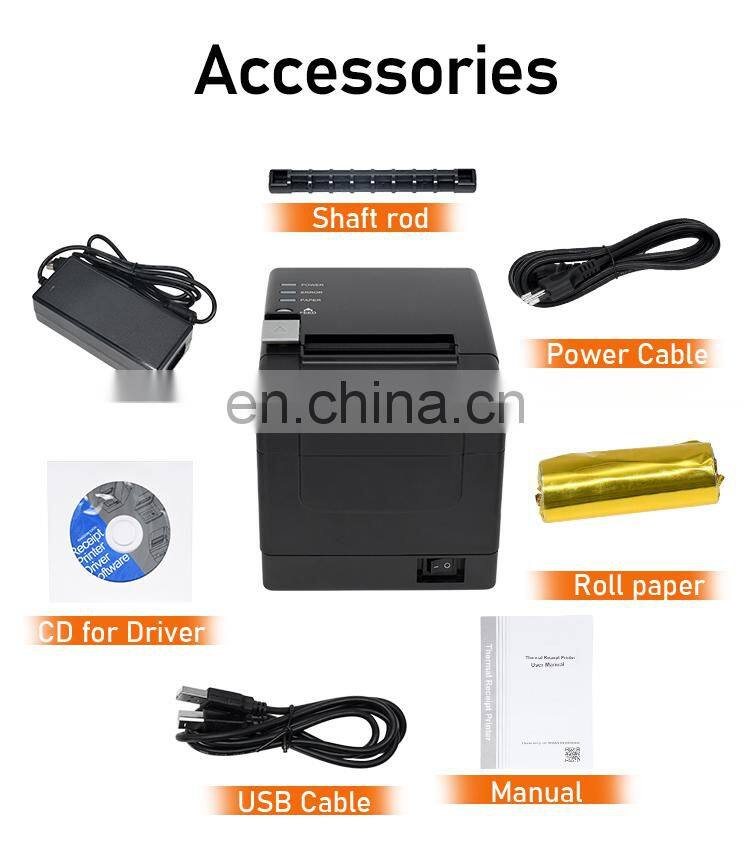 80mm Thermal Receipt Printer USB High Speed with Auto Cutting