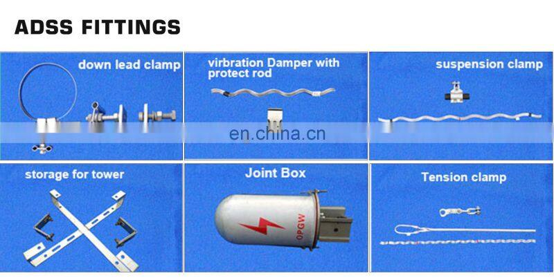 16 years fiber optic cable factories fibra optica adss 800 span with 8 core adss fiber