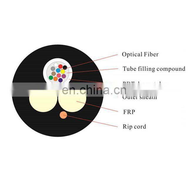 Optico Fibra ASU / AS 12fo Drop Compacto 1fo Single mode Outdoor fiber optic cable