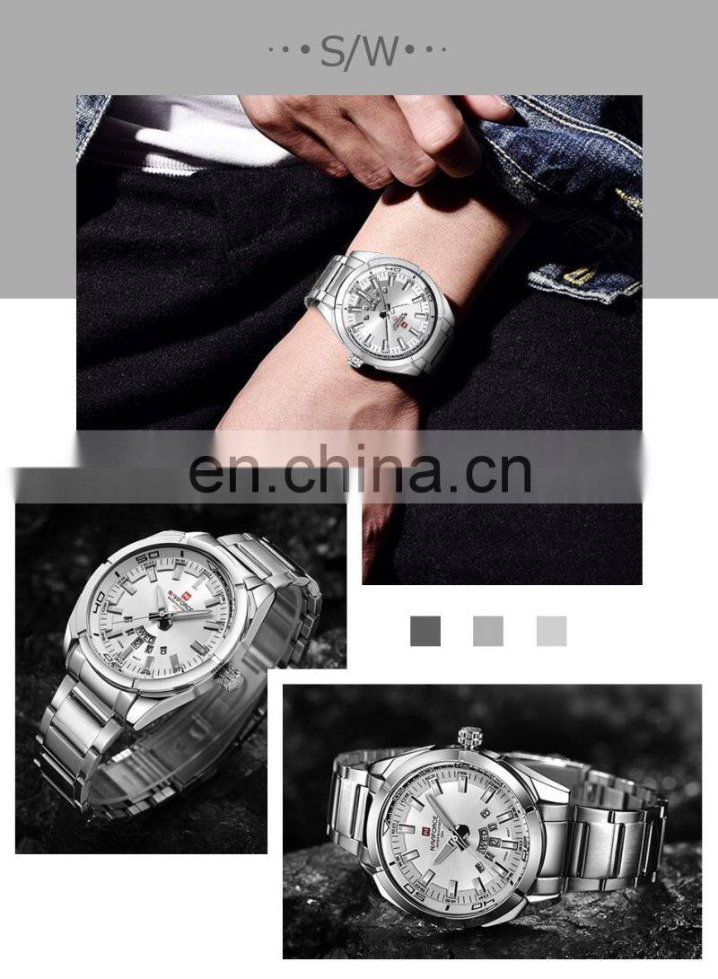 Naviforce 9038 Men Quartz Watches Luxury Sport Waterproof Watches Men's Stainless Steel Wristwatches