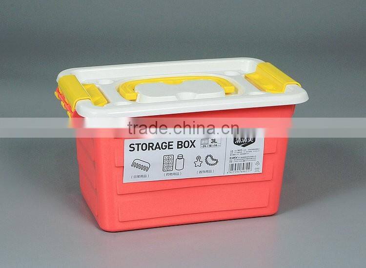 Multi Function Colored Plastic Storage Box with Handle