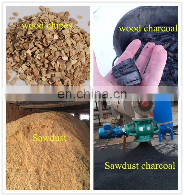 Internal combustion type Continuous rotary charcoal biochar kiln for making bbq