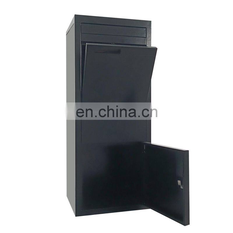 Factory direct Drop & Freestanding Locking Parcel Drop Box, Black