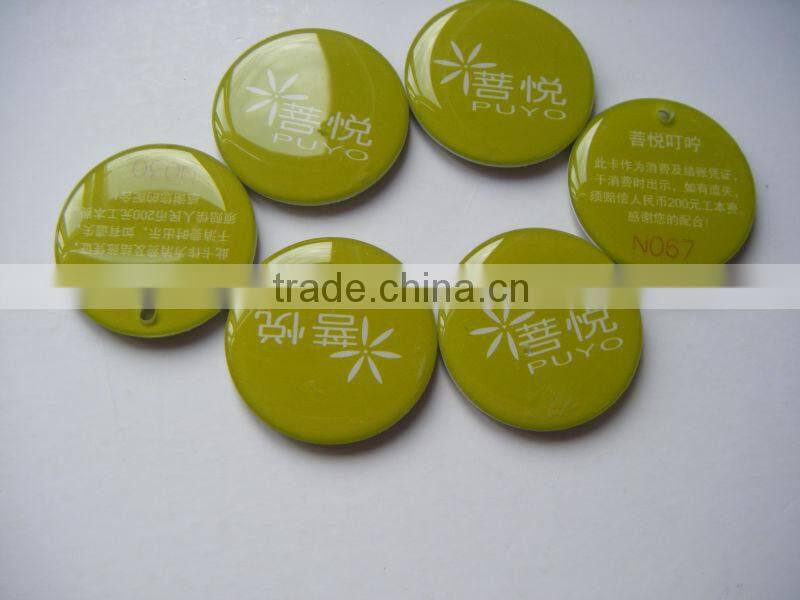 custom waterproof blue plastic rfid key tag