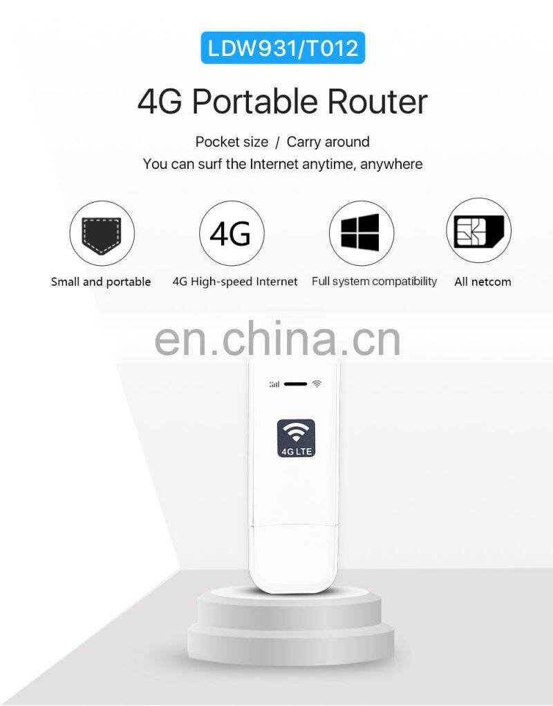 ALLINGE XYY332 4G Usb LDW931 4G Mobile Router 150Mbps Router Wifi 4G With Sim Card