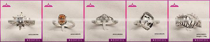 aaaa c.z. 925 silver china c.z. rings