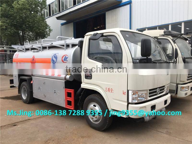 Madagascar 5-6m3 mini diesel fuel truck price, fuel tanker truck with fuel dispenser
