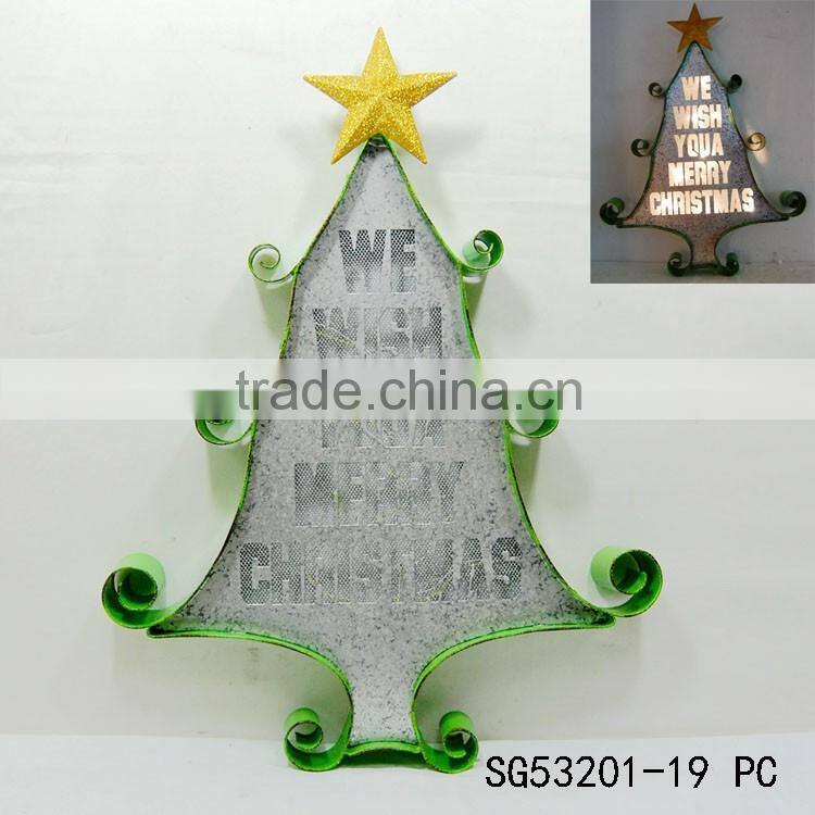 wholesale wrought iron wall decor with led lights