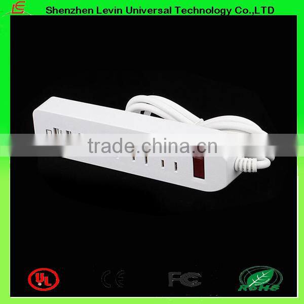 CE Extension Electric Multi Socket Power Plug USA 6 Ways 6 USB Power Strip