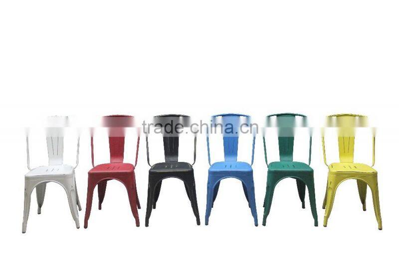 Different colors top quality home metal chair high bar stool for dining room