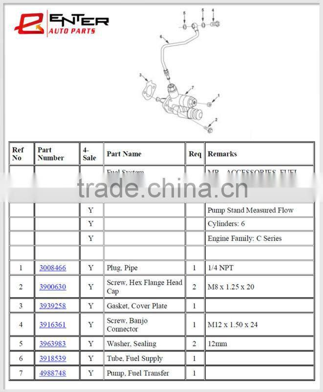 3936317 3415699 micropore type 6CT fuel transfer pump