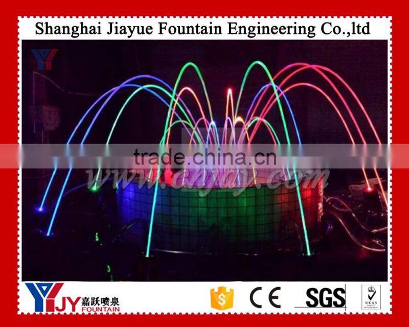 Jump jetting fountains with led light