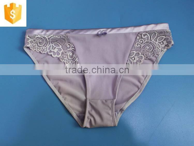 high quanlity sexy lady nylon briefs underwear very hot satin lace girls thong panty