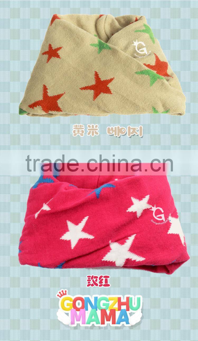 Colorful Star Pattern Acrylic Knitted Baby Winter Scarf
