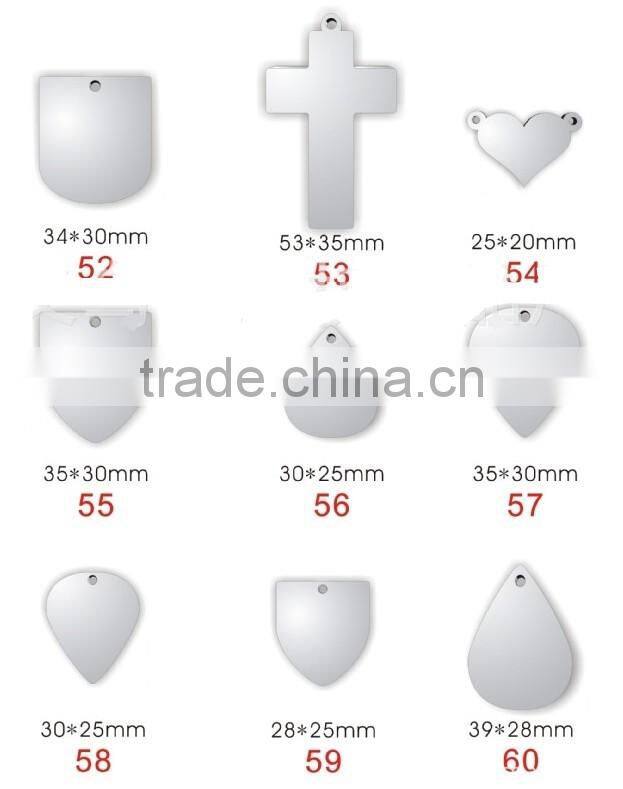 High Quality Stainless Steel Mirror Polish Blank Dog Tag