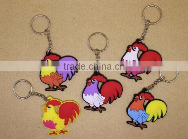 Fashion style custom logo promotional rubber keychain
