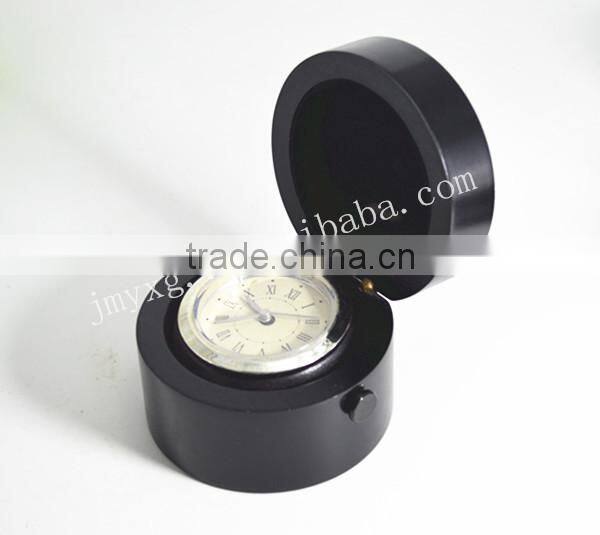 Modern creative decentround wooden table clock for promotion gift