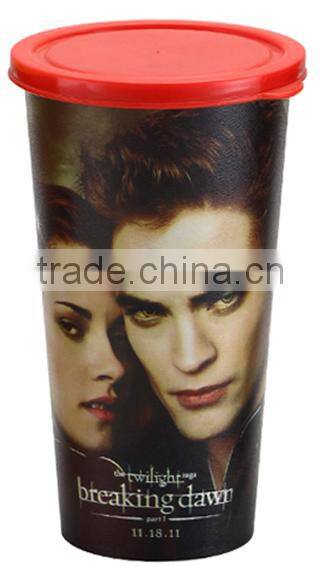 Well known Brand promotion 3D lenticular 12oz plastic cup