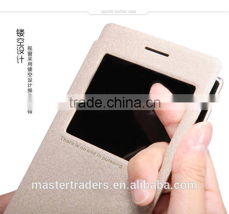 Origianl NILLKIN Sparkle Series Flip Luxury PU Leather Case Skin Back Cover For One Plus MT-2749