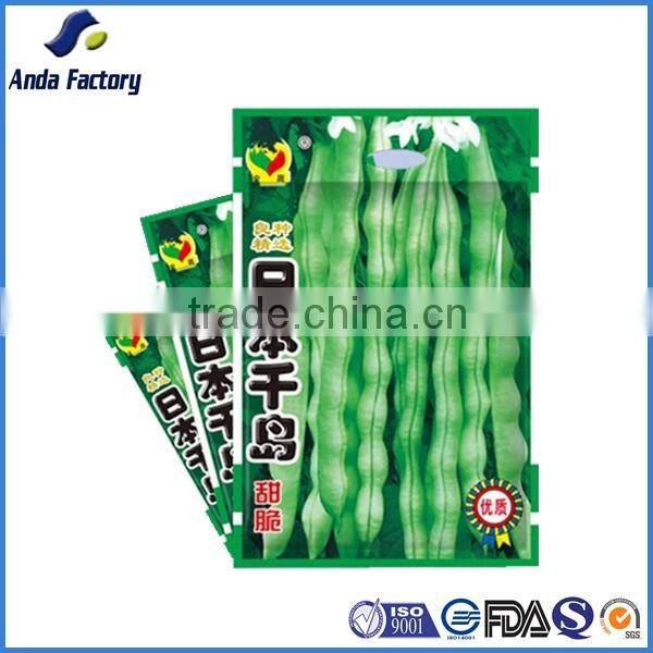 fresh vegetable and fruit seeds plastic packaging bag/fertilizer plastic sachet/stand up pouch