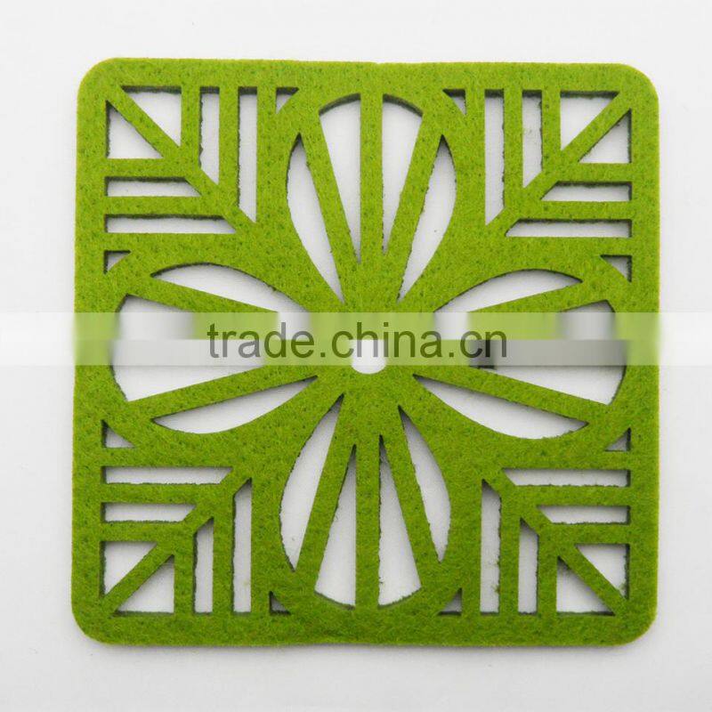 Green Lasering Table Protecting Felt Coaster