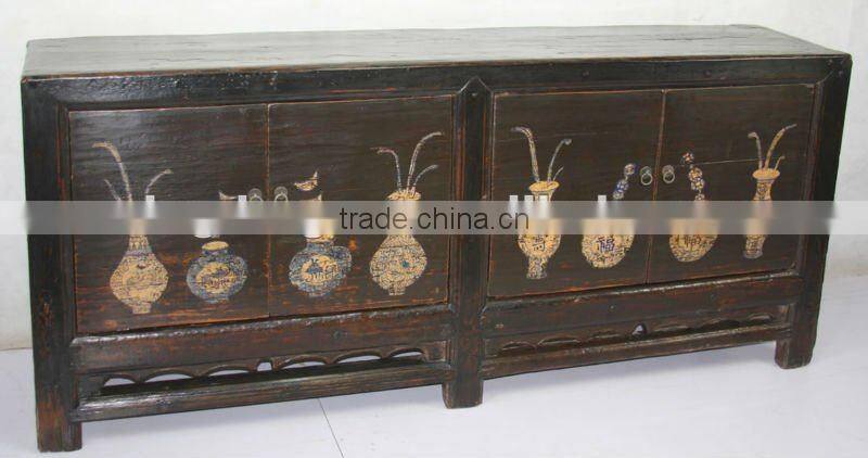Antique Chinese Beautiful Hand Painted console Cabinet