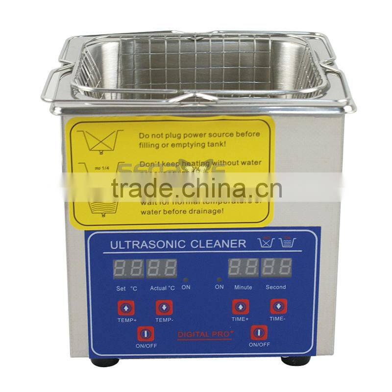 Professional 2L Stainless Steel w/Timer Ultrasonic Cleaner Heater