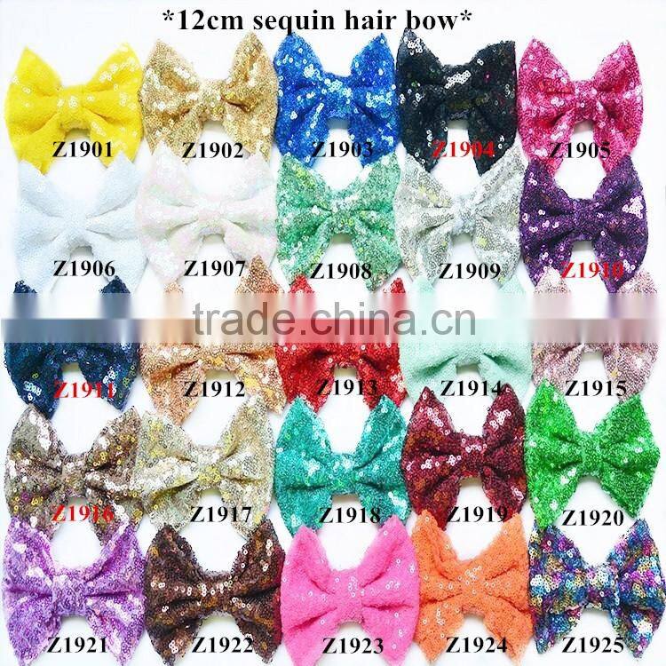 Newest Handmade Glitter Sequin Hair Bow - High Quality Fabric Bow Accessory