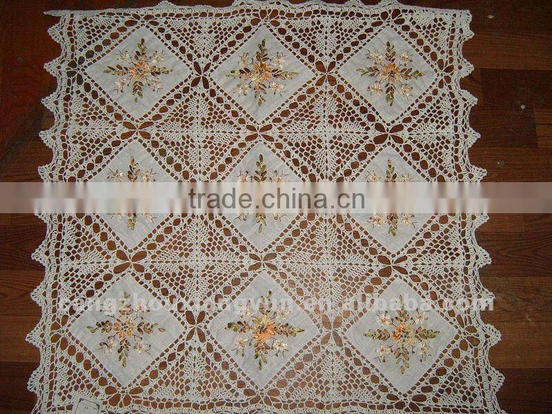 Crochet with Lace table cloths