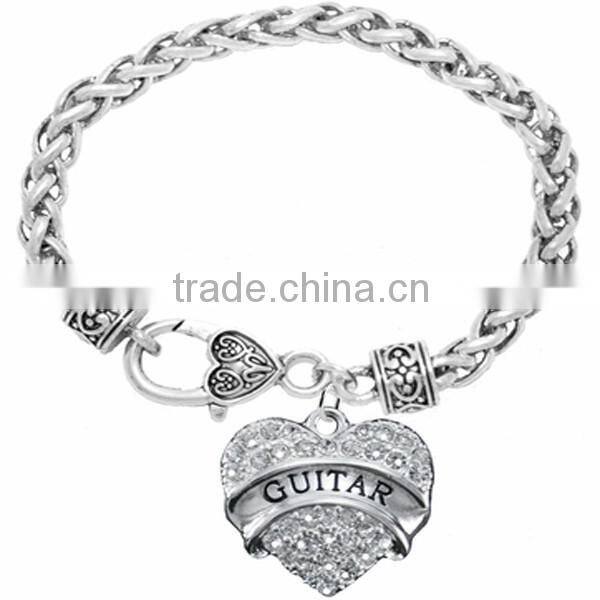 Genuine Austrian Clear Crystal KAPPA ALPHA THETA RITY Charm Chain Link Bracelet