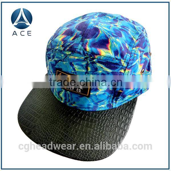 direct factory unisex fashion 5 panel hat/ snapback hat/ cotton head cap