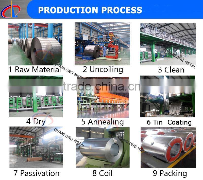 metal package tin weight 2.8 / 2.8g electrolytic tinplate coil