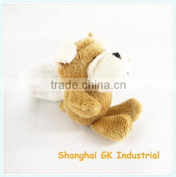 8cm Sitting Height Music Box Dog Keychain