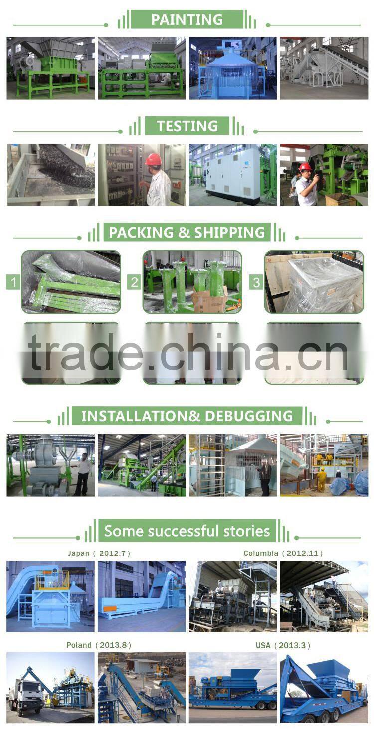 Waste Crusher Rrecycled tire rubber buckets Granules