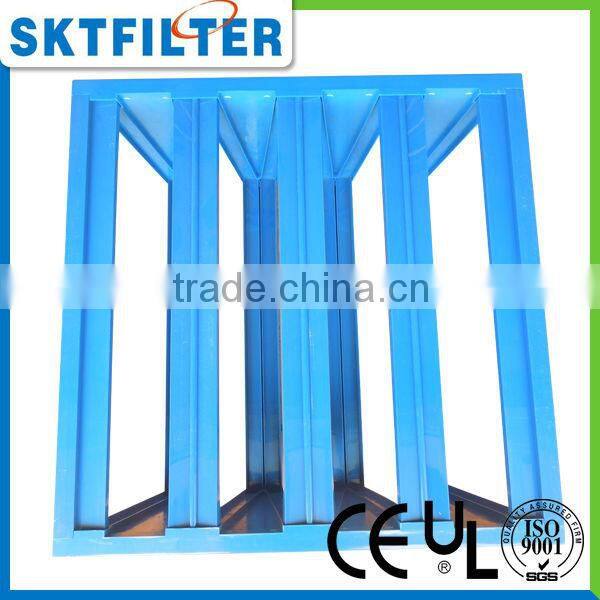 2014 blue 4 cell hot sale pocket plastic frame air filter frame