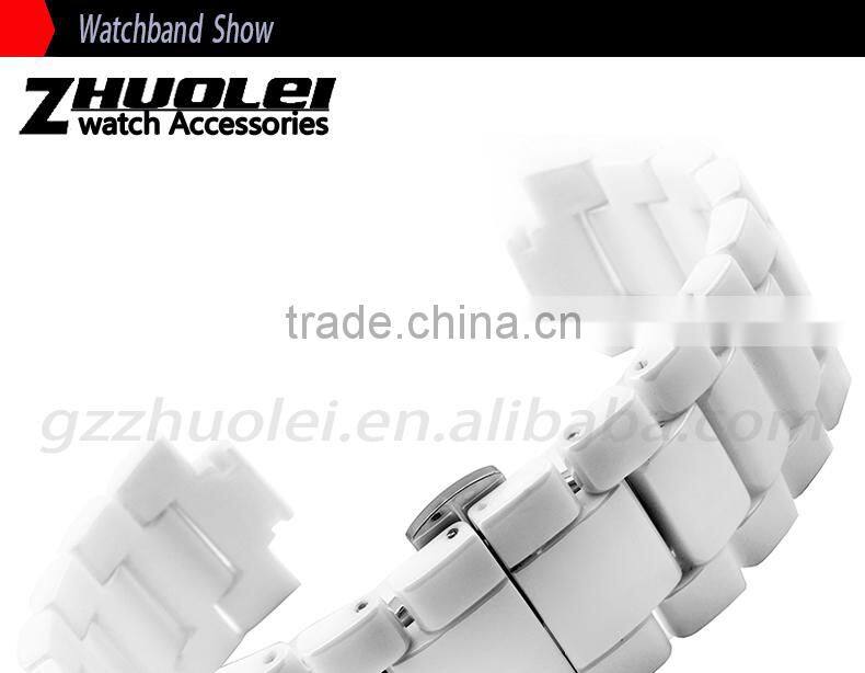 22*11|19*9mm high quality ceramic Watch bracelet for men's and women's with stainless steel buckle Wholesale 3PCS