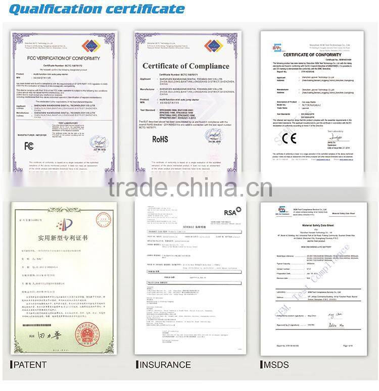 300A start current 12000mAh 12v lithium battery pack Ignition Starter emergency jump starter with LCD display