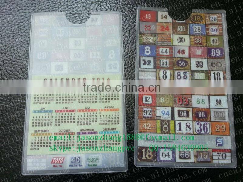 pvc lottery ticket holder