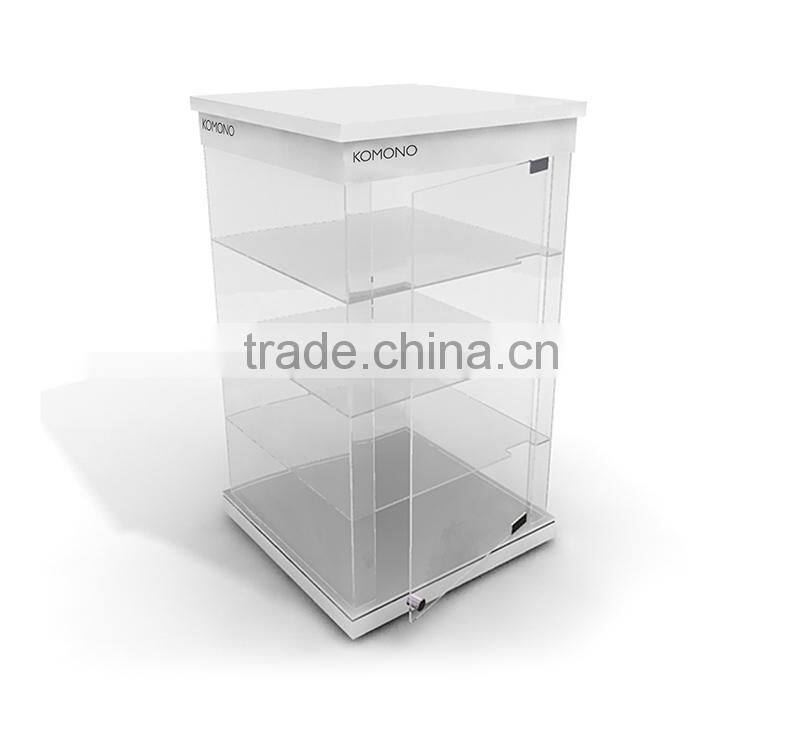 High quality 3 layers watch display cabinet/display counter with lock