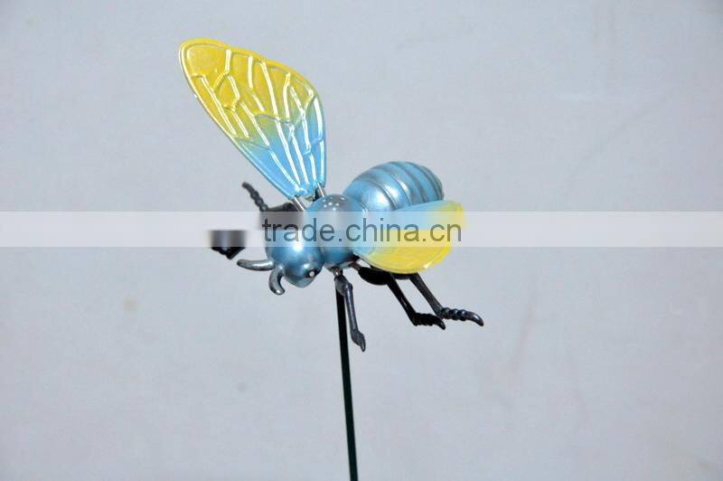 4 Inch Pearl Powder Plastic Bee Garden Ornamental Products For Wholesaler