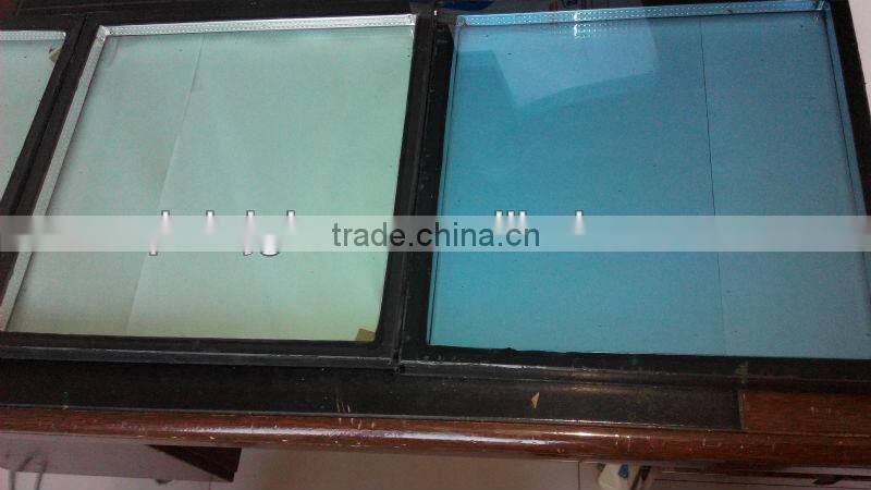 6+12a+6mm blue,grey, green, bronze low-e curved insulated glass