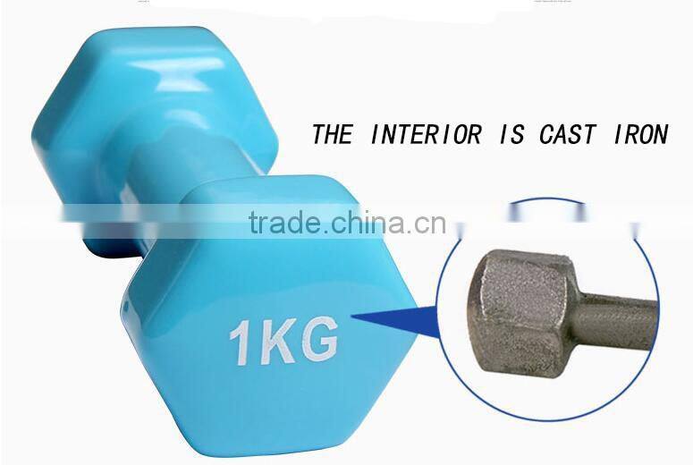 high quality dip plastic gym dumbbell/adjustable dumbbell/rubber dumbber